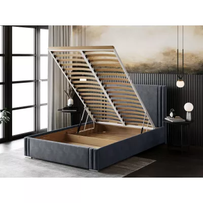 Dizajnová manželská posteľ 140x200 EMILY 1 - modrá