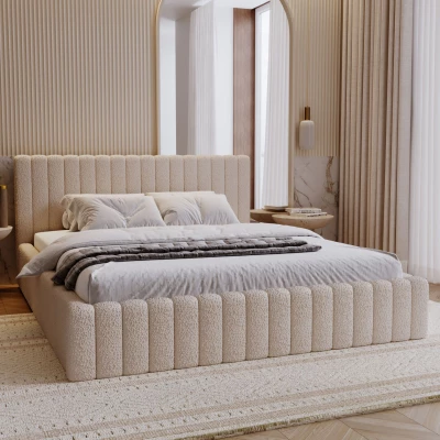 Elegantná manželská posteľ 180x200 TEREZIE 1 - béžová