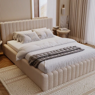 Elegantná manželská posteľ 200x200 TEREZIE 1 - béžová