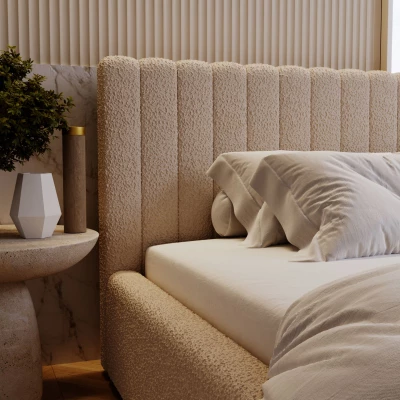 Elegantná manželská posteľ 200x200 TEREZIE 2 - béžová