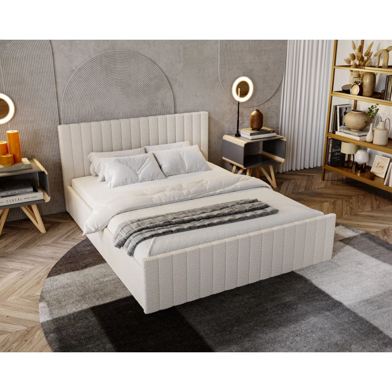 Manželská posteľ 160x200 TEREZIE SLIM 1 s úložným priestorom - vanilková