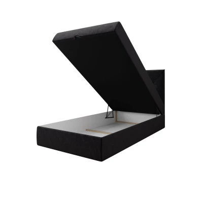 Jednolôžková hotelová posteľ 90x200 LILIEN 1 - tmavo šedá