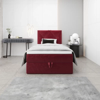 Jednolôžková hotelová posteľ 90x200 LILIEN COMFORT 1 - červená
