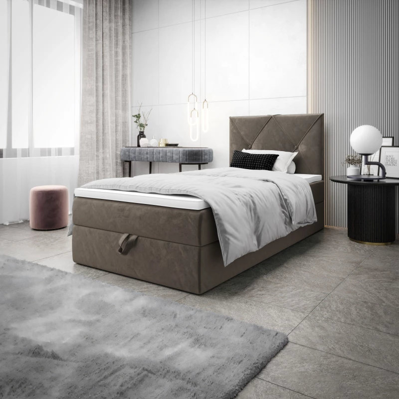 Jednolôžková hotelová posteľ 100x200 LILIEN COMFORT 1 - hnedá