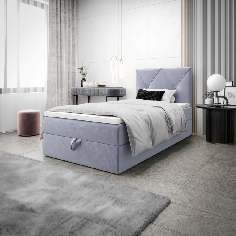 Jednolôžková hotelová posteľ 100x200 LILIEN COMFORT 1 - svetlo fialová