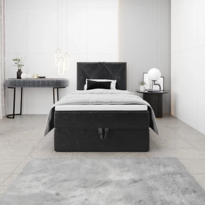 Jednolôžková hotelová posteľ 100x200 LILIEN COMFORT 1 - tmavo šedá