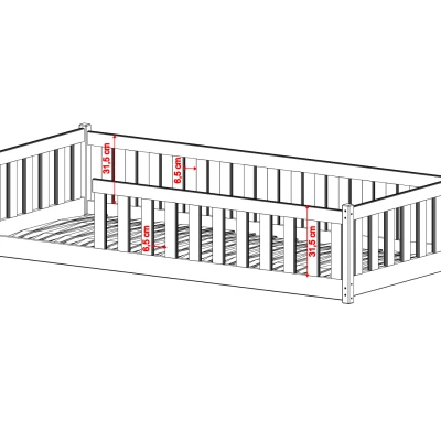 Jednolôžková posteľ pre deti 140x200 MIRAKLE - borovica