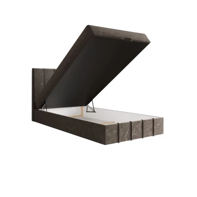 Jednolôžková boxspringová posteľ 90x200 MADLEN COMFORT 1 - hnedá