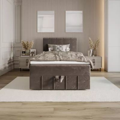Jednolôžková boxspringová posteľ 90x200 MADLEN COMFORT 1 - hnedá