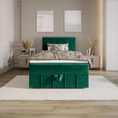 Jednolôžková boxspringová posteľ 90x200 MADLEN COMFORT 1 - zelená