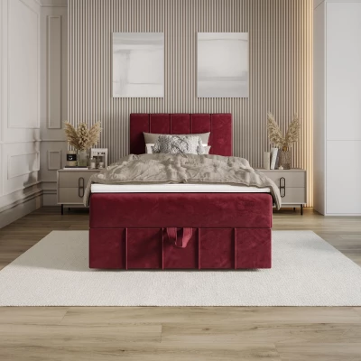 Jednolôžková boxspringová posteľ 90x200 MADLEN COMFORT 1 - červená