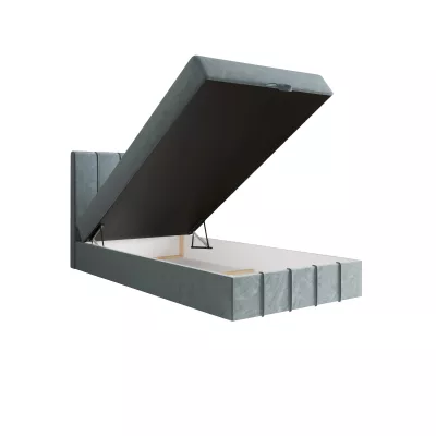 Jednolôžková boxspringová posteľ 90x200 MADLEN COMFORT 1 - modrošedá
