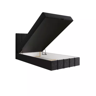 Jednolôžková boxspringová posteľ 90x200 MADLEN COMFORT 1 - tmavo šedá