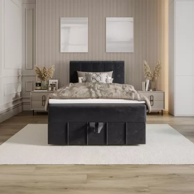 Jednolôžková boxspringová posteľ 90x200 MADLEN COMFORT 1 - tmavo šedá