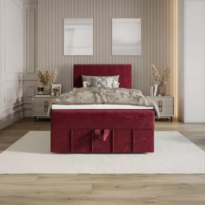 Jednolôžková boxspringová posteľ 100x200 MADLEN COMFORT 1 - červená