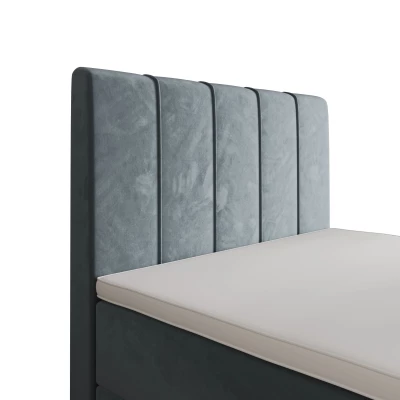 Jednolôžková boxspringová posteľ 100x200 MADLEN COMFORT 1 - modrošedá