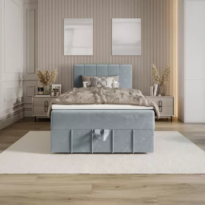 Jednolôžková boxspringová posteľ 100x200 MADLEN COMFORT 1 - modrošedá