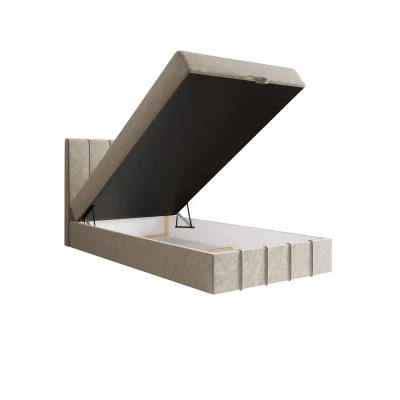 Jednolôžková boxspringová posteľ 120x200 MADLEN COMFORT 1 - béžová