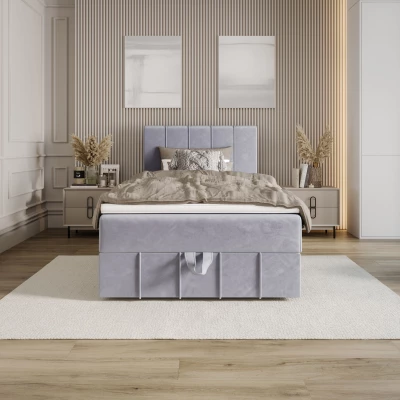 Jednolôžková boxspringová posteľ 120x200 MADLEN COMFORT 1 - svetlo fialová