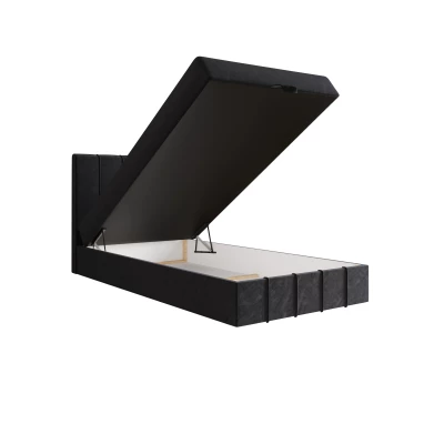 Jednolôžková boxspringová posteľ 120x200 MADLEN COMFORT 1 - tmavo šedá