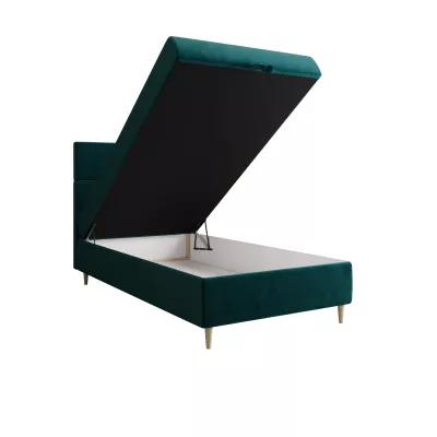 Kontinentálna jednolôžková posteľ 90x200 ANGELES 1 - petrolejová