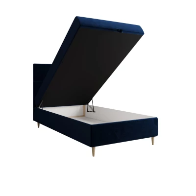 Kontinentálna jednolôžková posteľ 120x200 ANGELES 1 - tmavo modrá