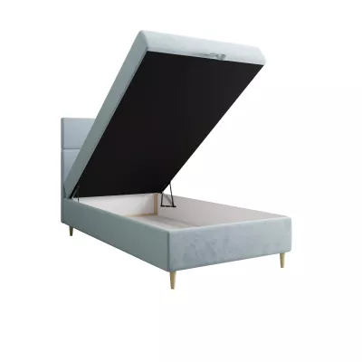 Kontinentálna jednolôžková posteľ 120x200 ANGELES 1 - svetlo modrá