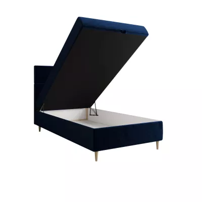 Kontinentálna jednolôžková posteľ 90x200 ANGELES COMFORT 1 - tmavo modrá