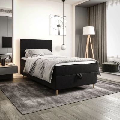 Kontinentálna jednolôžková posteľ 90x200 ANGELES COMFORT 1 - tmavo šedá