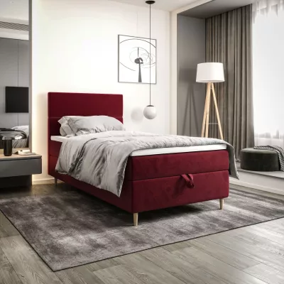 Kontinentálna jednolôžková posteľ 90x200 ANGELES COMFORT 1 - červená