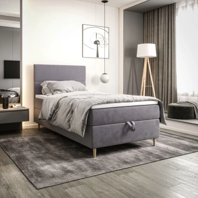 Kontinentálna jednolôžková posteľ 90x200 ANGELES COMFORT 1 - fialová