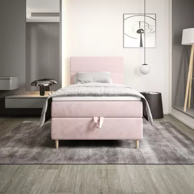 Kontinentálna jednolôžková posteľ 90x200 ANGELES COMFORT 1 - svetlo ružová