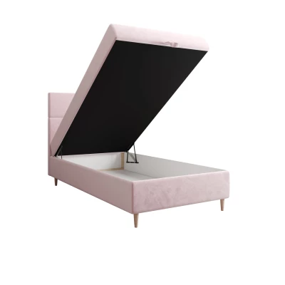 Kontinentálna jednolôžková posteľ 90x200 ANGELES COMFORT 1 - svetlo ružová