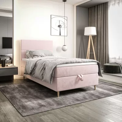 Kontinentálna jednolôžková posteľ 90x200 ANGELES COMFORT 1 - svetlo ružová