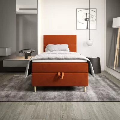 Kontinentálna jednolôžková posteľ 100x200 ANGELES COMFORT 1 - oranžová