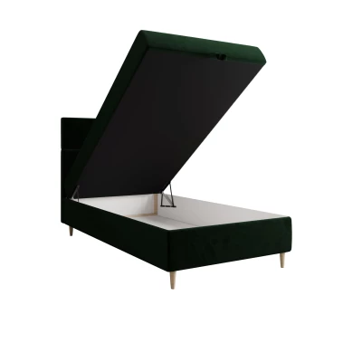 Kontinentálna jednolôžková posteľ 100x200 ANGELES COMFORT 1 - tmavo zelená