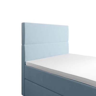 Kontinentálna jednolôžková posteľ 100x200 ANGELES COMFORT 1 - svetlo modrá