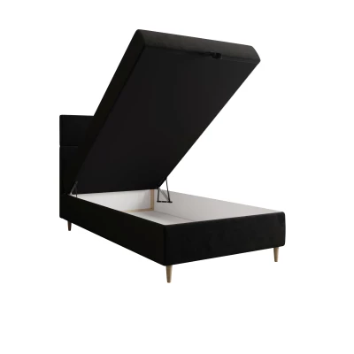 Kontinentálna jednolôžková posteľ 100x200 ANGELES COMFORT 1 - čierna