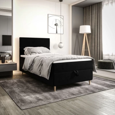 Kontinentálna jednolôžková posteľ 100x200 ANGELES COMFORT 1 - čierna