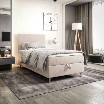 Kontinentálna jednolôžková posteľ 100x200 ANGELES COMFORT 1 - béžová
