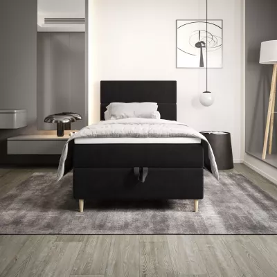 Kontinentálna jednolôžková posteľ 100x200 ANGELES COMFORT 1 - tmavo šedá