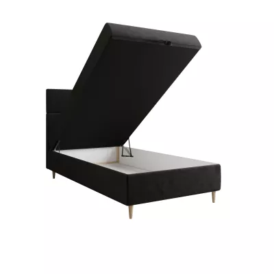 Kontinentálna jednolôžková posteľ 100x200 ANGELES COMFORT 1 - tmavo šedá