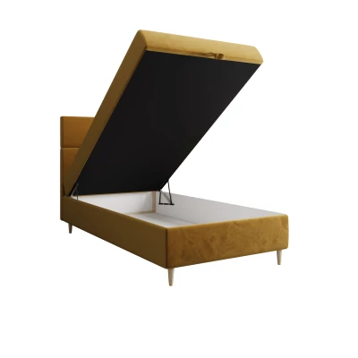 Kontinentálna jednolôžková posteľ 100x200 ANGELES COMFORT 1 - horčicová