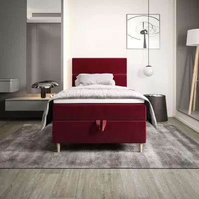 Kontinentálna jednolôžková posteľ 100x200 ANGELES COMFORT 1 - červená