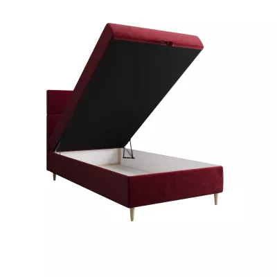 Kontinentálna jednolôžková posteľ 100x200 ANGELES COMFORT 1 - červená