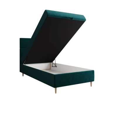 Kontinentálna jednolôžková posteľ 100x200 ANGELES COMFORT 1 - petrolejová