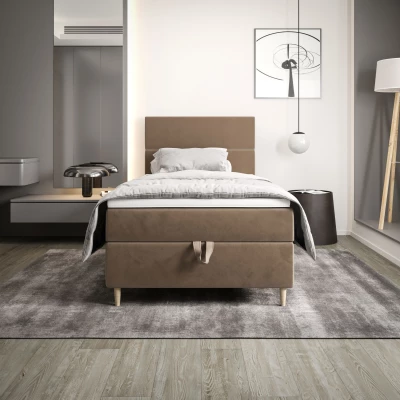 Kontinentálna jednolôžková posteľ 100x200 ANGELES COMFORT 1 - hnedá