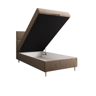 Kontinentálna jednolôžková posteľ 100x200 ANGELES COMFORT 1 - hnedá