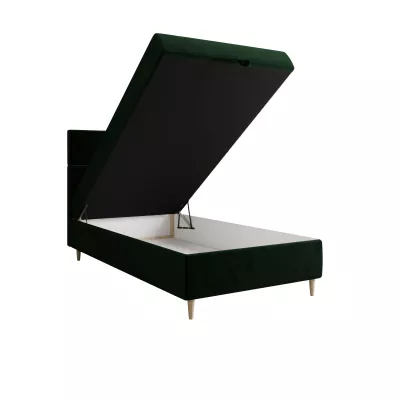 Kontinentálna jednolôžková posteľ 120x200 ANGELES COMFORT 1 - tmavo zelená