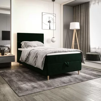 Kontinentálna jednolôžková posteľ 120x200 ANGELES COMFORT 1 - tmavo zelená